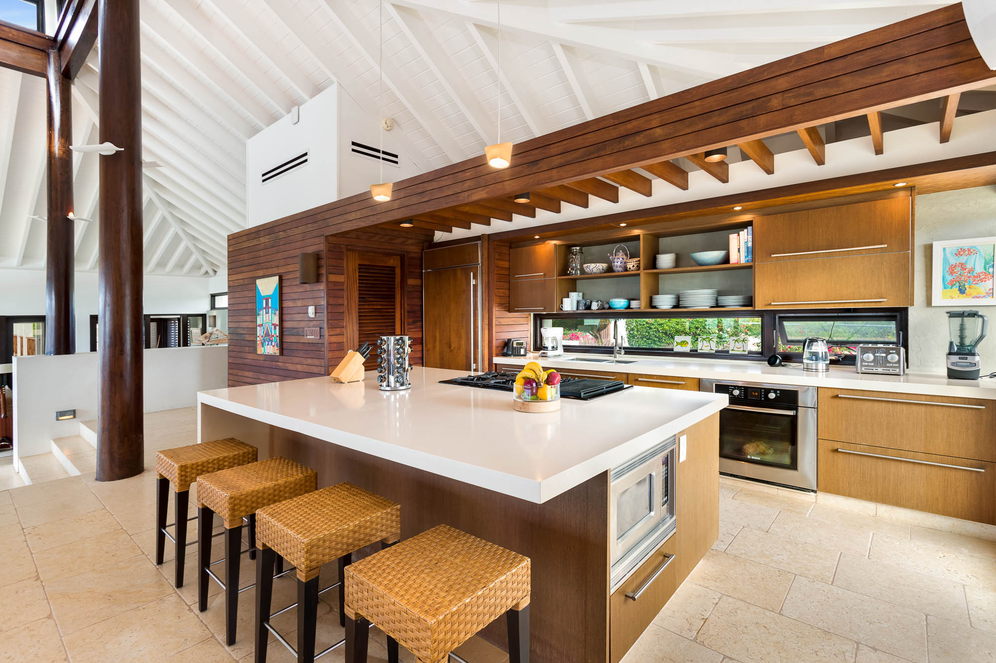 Kitchen island and timber cabinetry